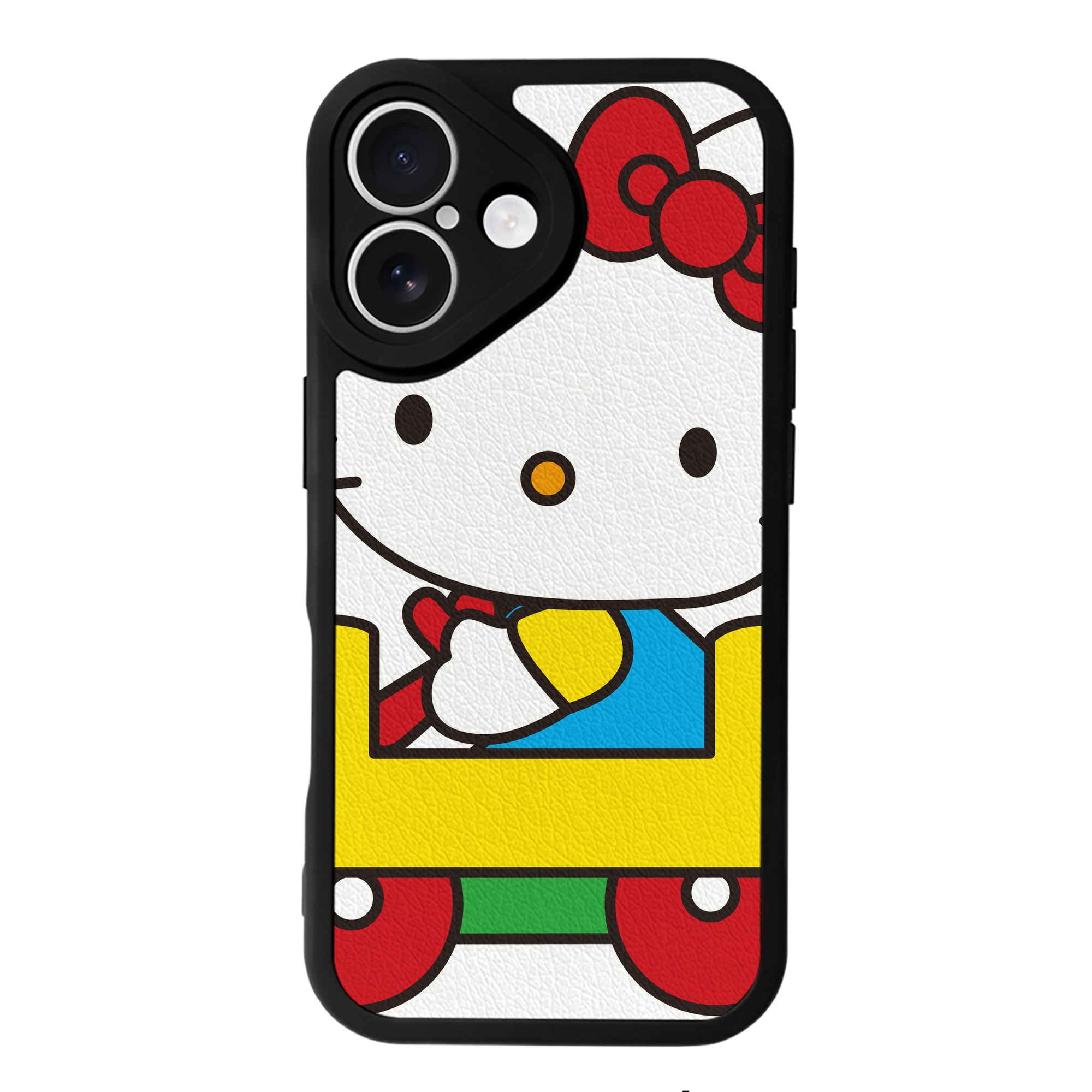 （画像用） Hello Kitty ハローキティ 【iPhone 16シリーズ対応】シリコンスマホケース（レザー調） 材質：シリコン
